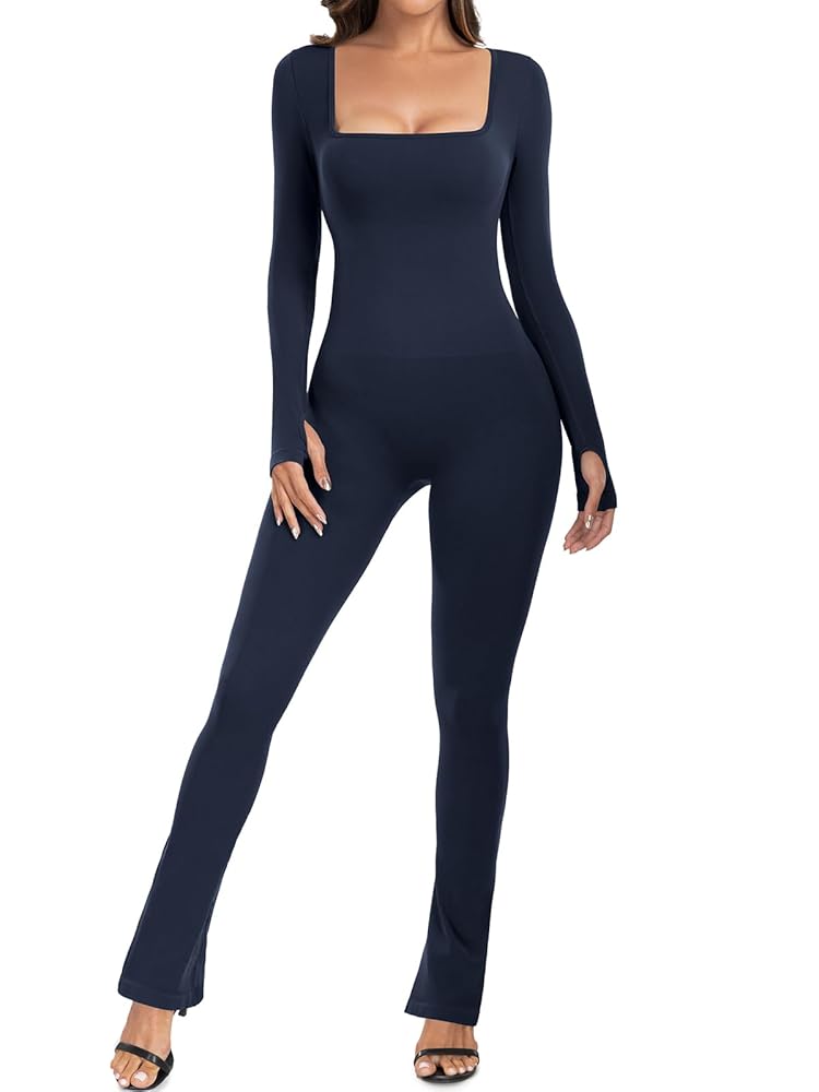 Ameri BIG PANTS ROMPERS ¥19,250 Amazon.com: Jumpsuits for Women Fashion Casual Long Sleeve